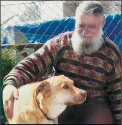  Василий Дмитриевич Сибирев-Судлецкий со своей собакой Лейлой 