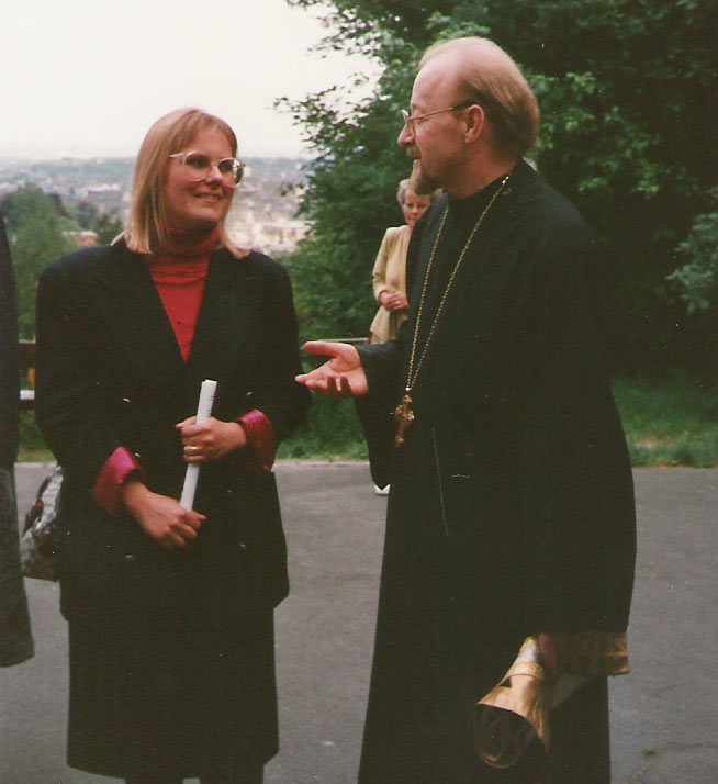  Ксения Глебовна Забелич (урожд. Рар) и протоиерей Димитрий Игнатьев (Висбаден, 1990 г.) 