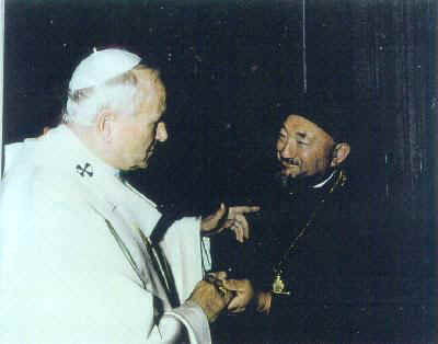  Архимандрит Георгий Брянчанинов с папой Римским Иоанном-Павлом II
