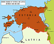 Изменение границ Эстонии и Латвии в 1939-2001 гг. 