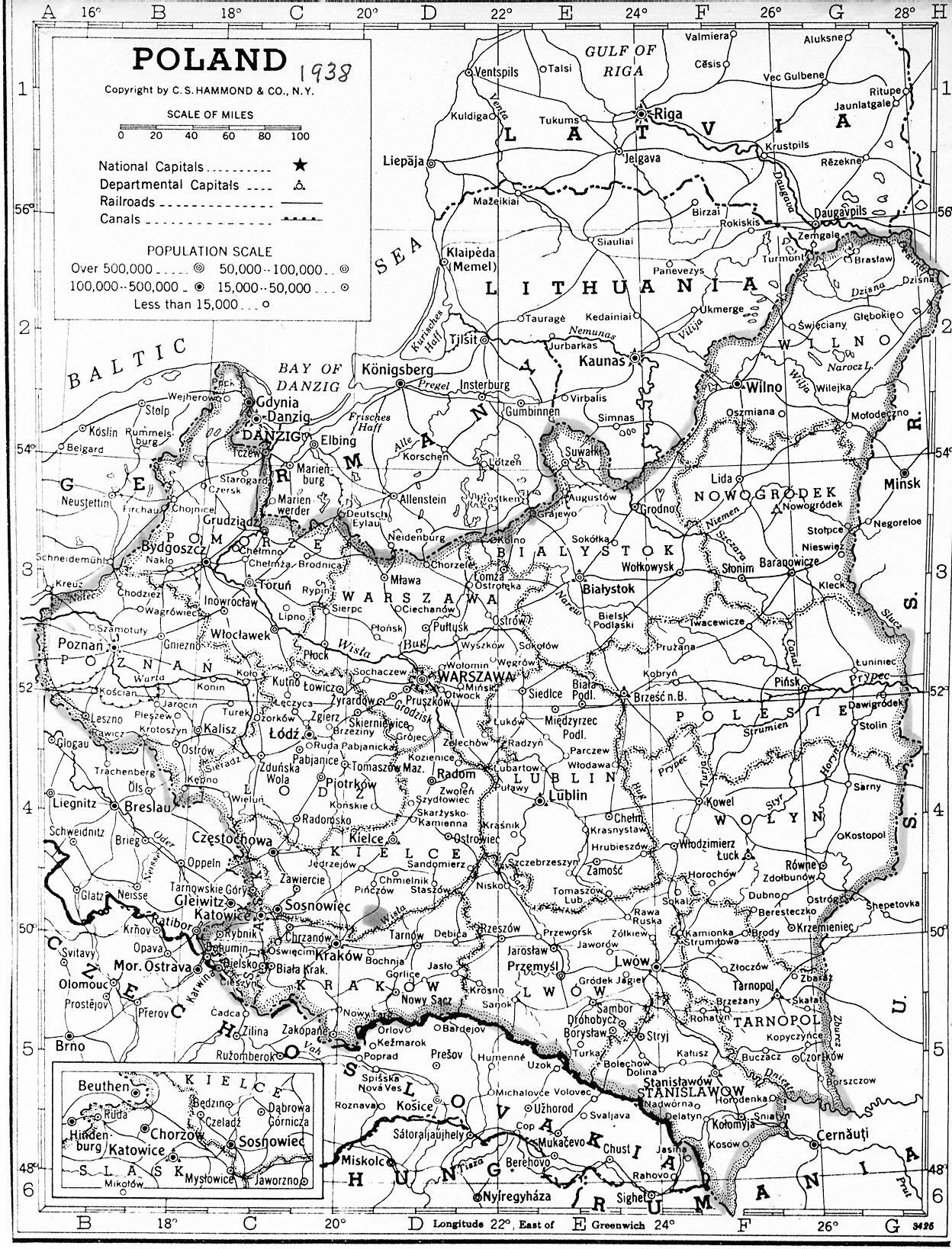 Старые географические карты: Польша (Polish old maps)